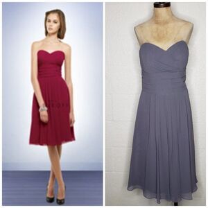 NWT Bill Levkoff Pewter Gray Cocktail Dress Size 14